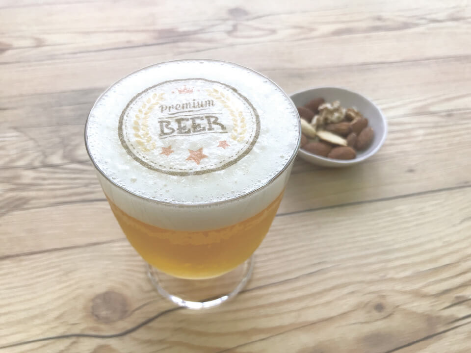 食べられるトッピングシート（デコシール）イメージ写真：ビール